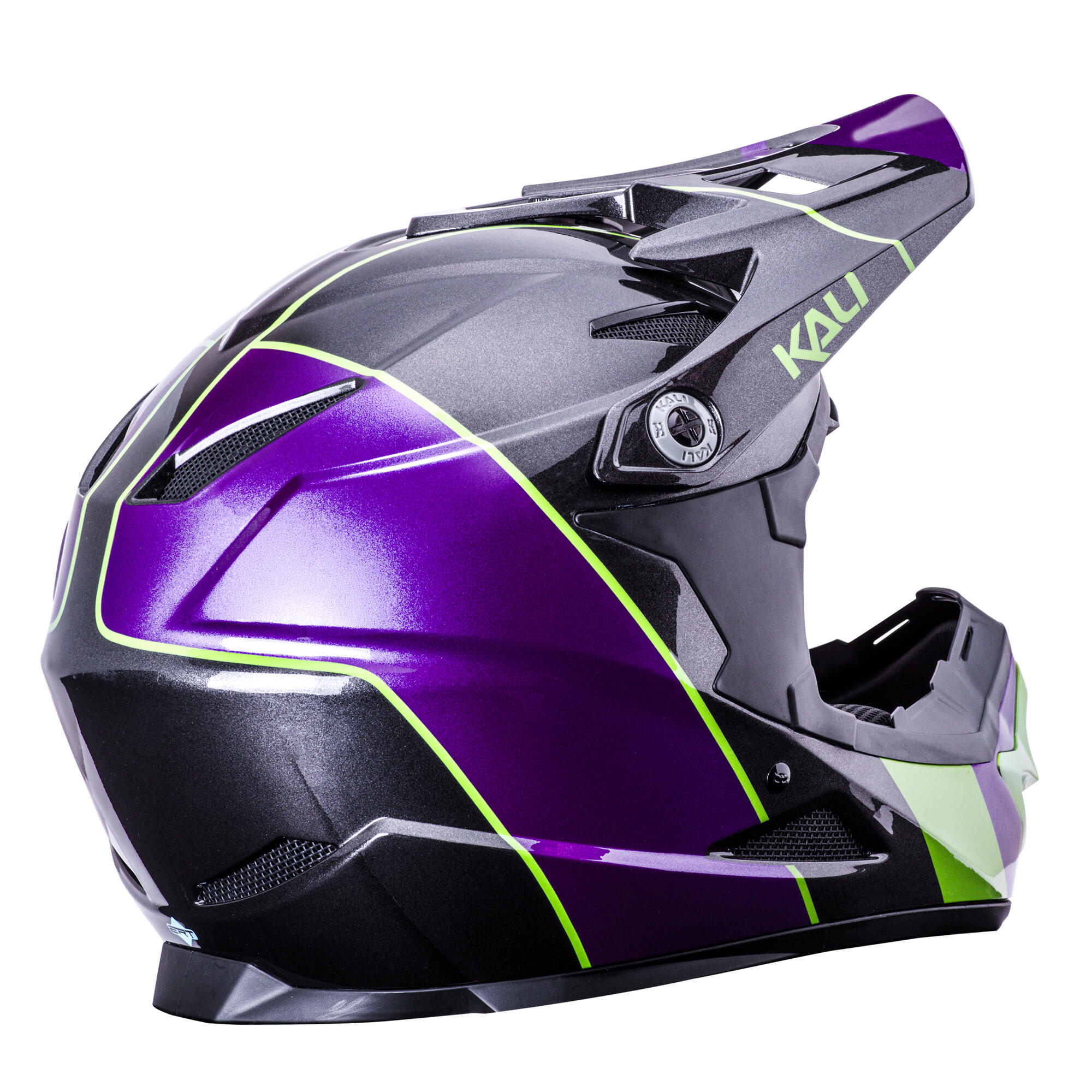 Kali Zoka Full Face MTB Helmet Stripe Crawler Y/L | Decathlon