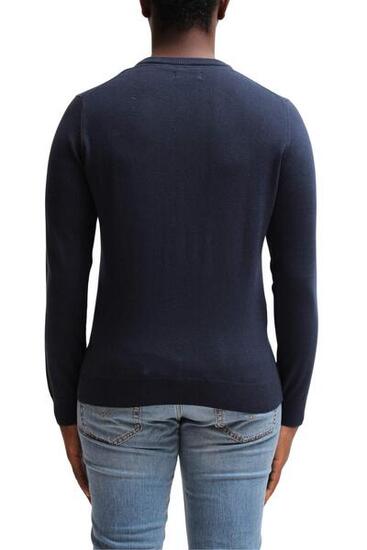 Pull - sportswear - Homme - Slim, 100% coton - Modèle standard - bleu marine