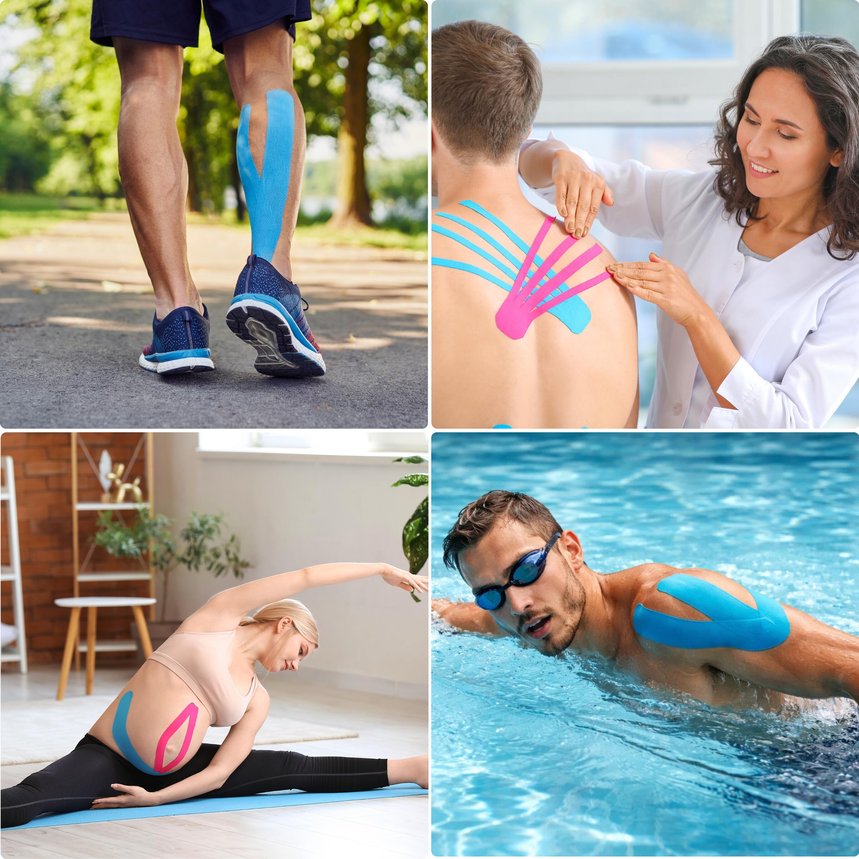 Cinta kinesiológica 5 m × 5 cm, venda de sujeción Kinesiotape - Recovery Tape x2 2/7