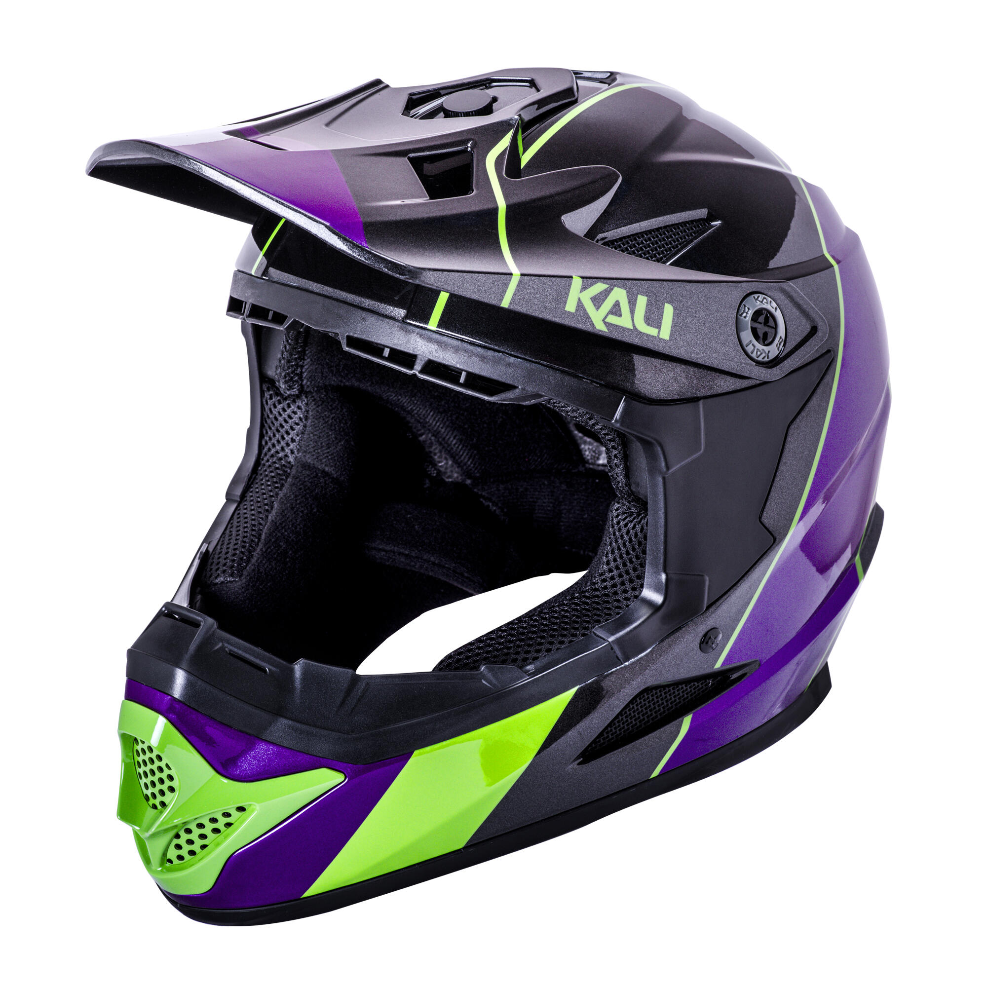 Kolohe@24 Kali Zoka Full Face MTB Helmet Stripe Crawler Y/L | Decathlon