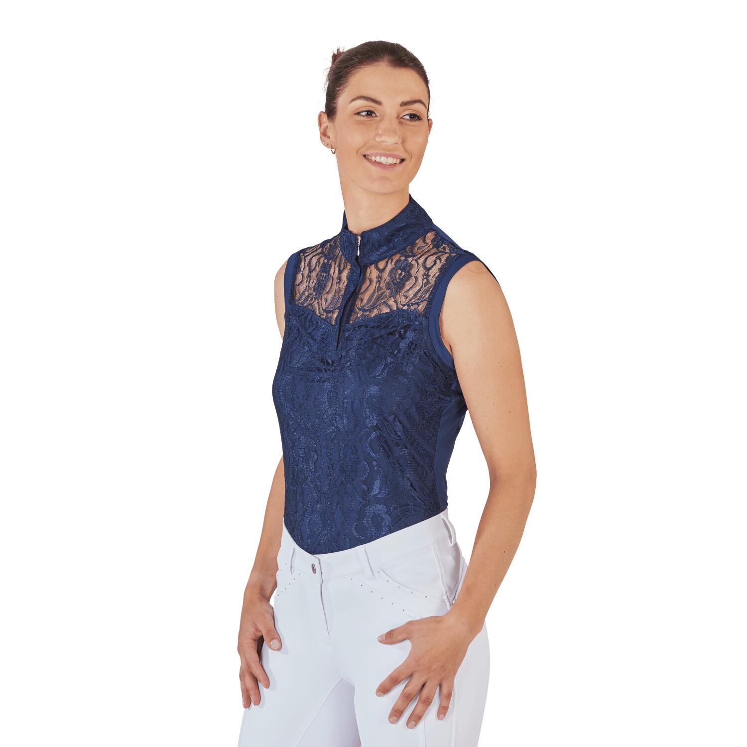Turniershirt Damen Amadora, ärmellos dunkelblau 2/6