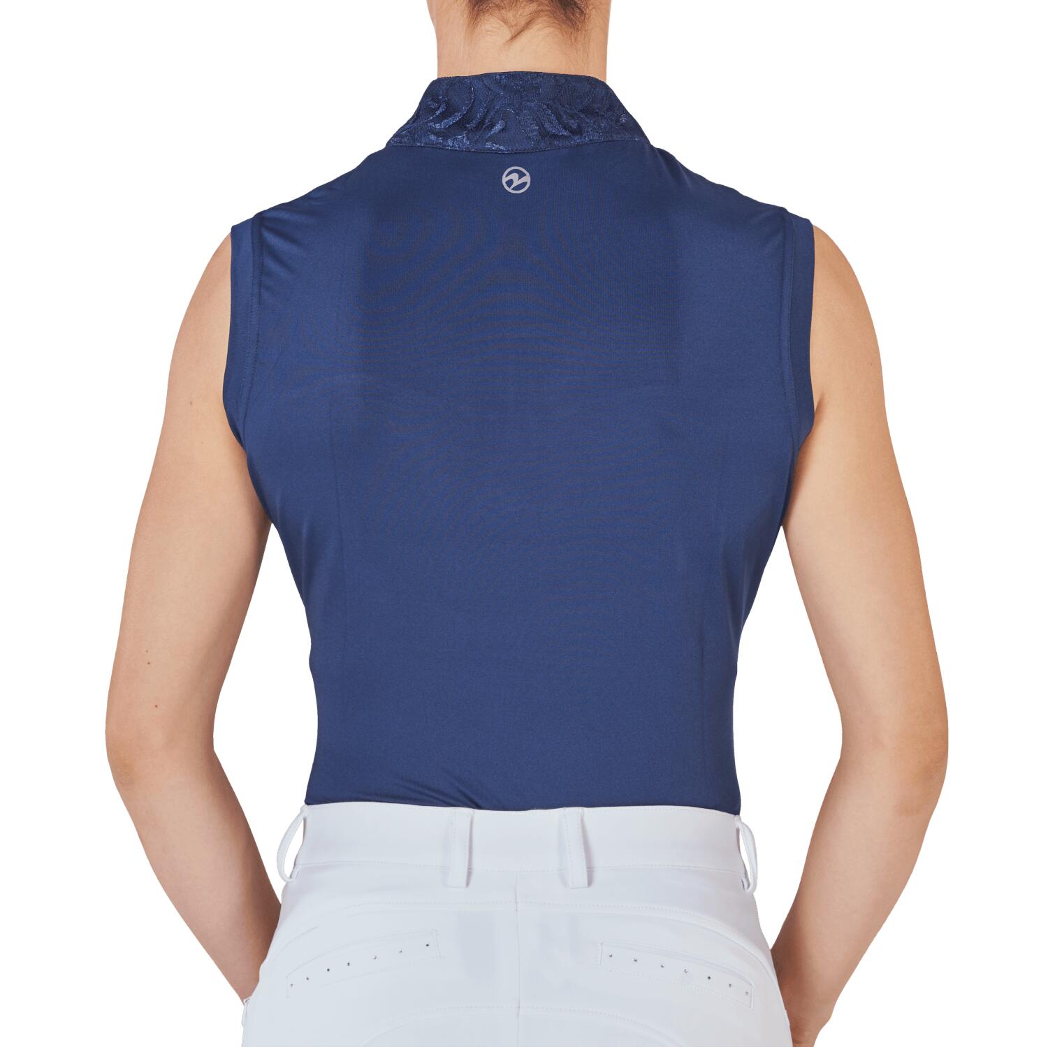 Turniershirt Damen Amadora, ärmellos dunkelblau 5/6