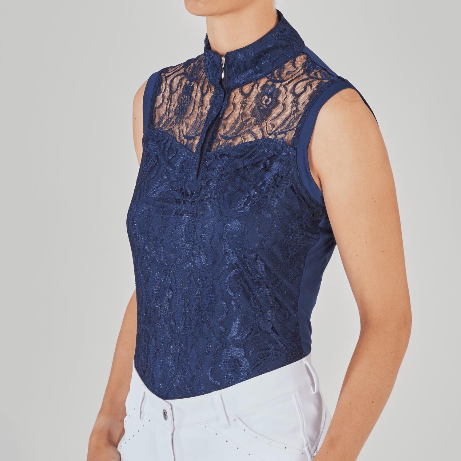 Turniershirt Damen Amadora, ärmellos dunkelblau 4/6