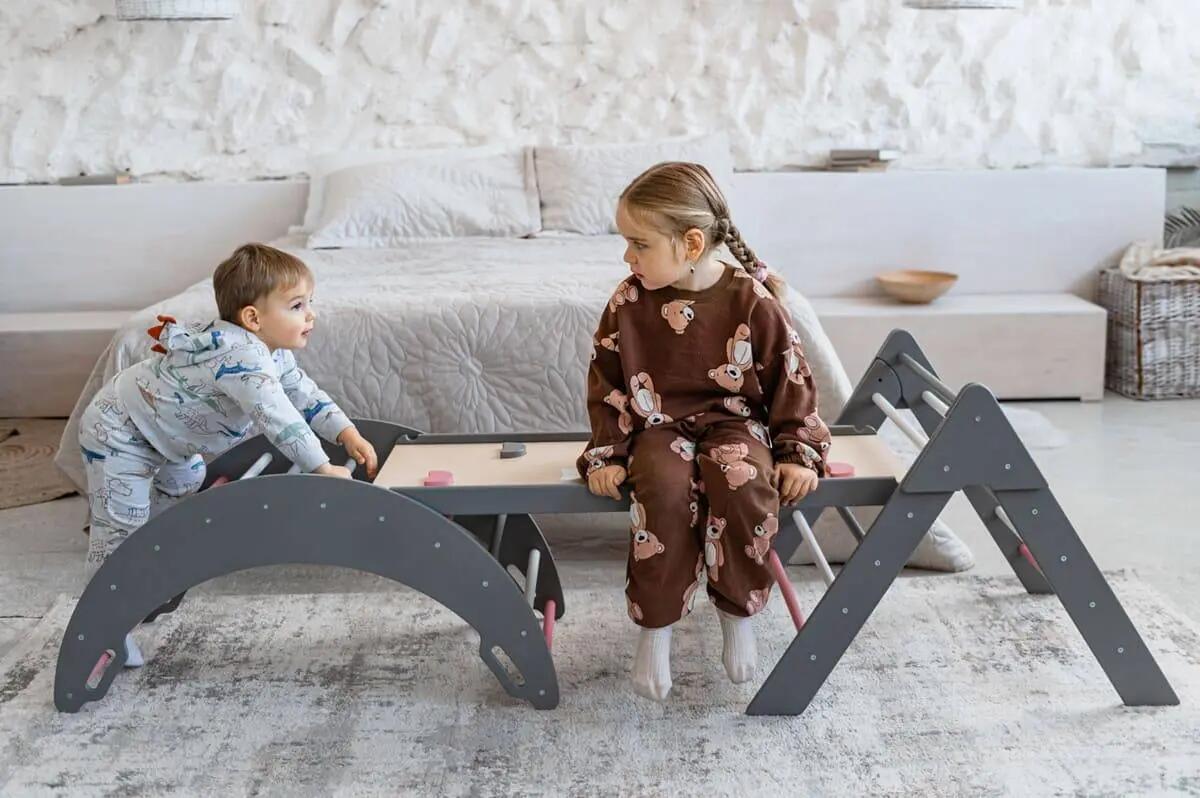 Struttura da arrampicata indoor Moon Max in legno 4 in 1 per bambini 3/7