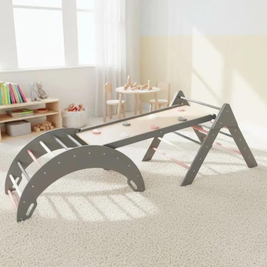 Struttura da arrampicata indoor Moon Max in legno 4 in 1 per bambini 2/7