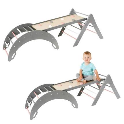 Aire de jeux intérieure Moon Max en bois 4 en 1 pour enfants