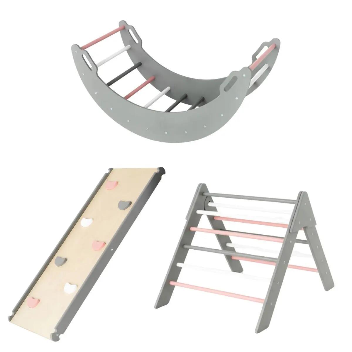 Struttura da arrampicata indoor Moon Max in legno 4 in 1 per bambini 6/7