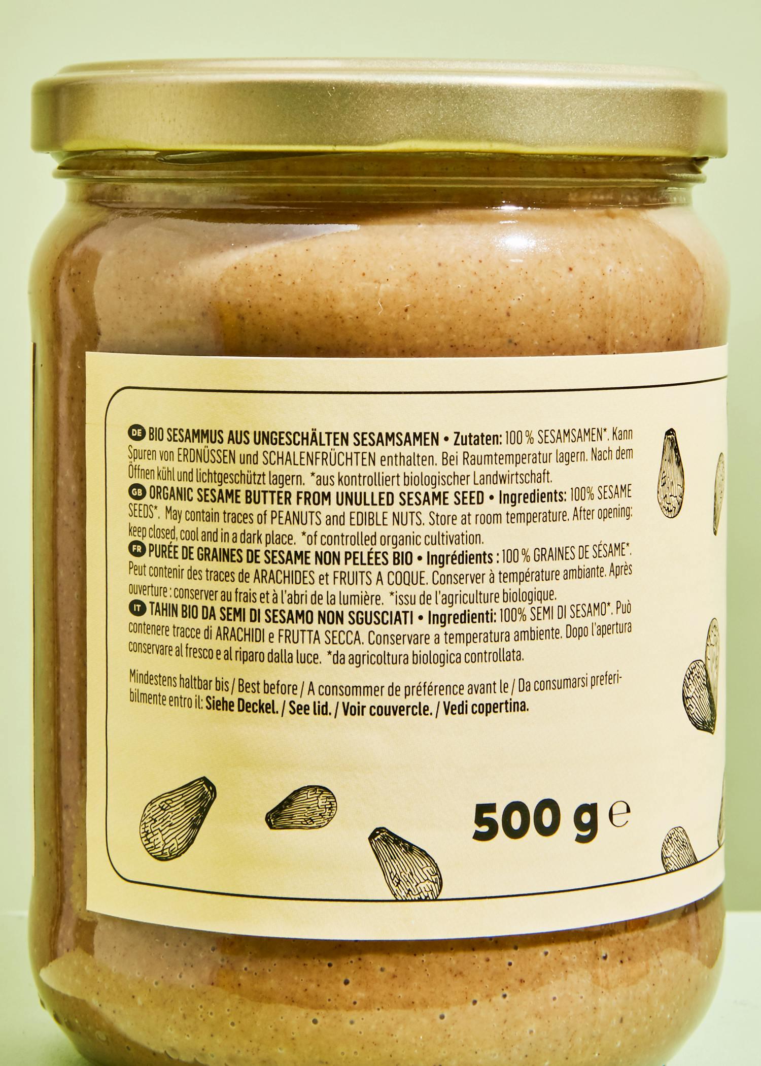 Purée de sésame complet (tahini brun) bio 500 g 4/7