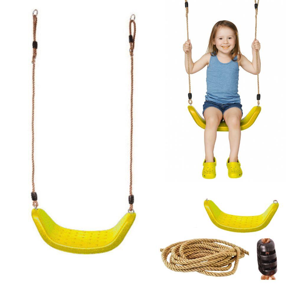 scaun din plastic - galben
