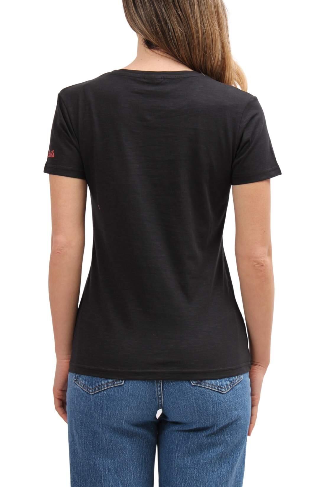T-shirt donna in cotone organico fiammato 1/4