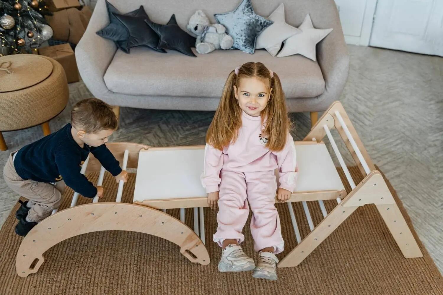 Moon Max houten indoor klimrek 4-in-1 voor kinderen 3/7