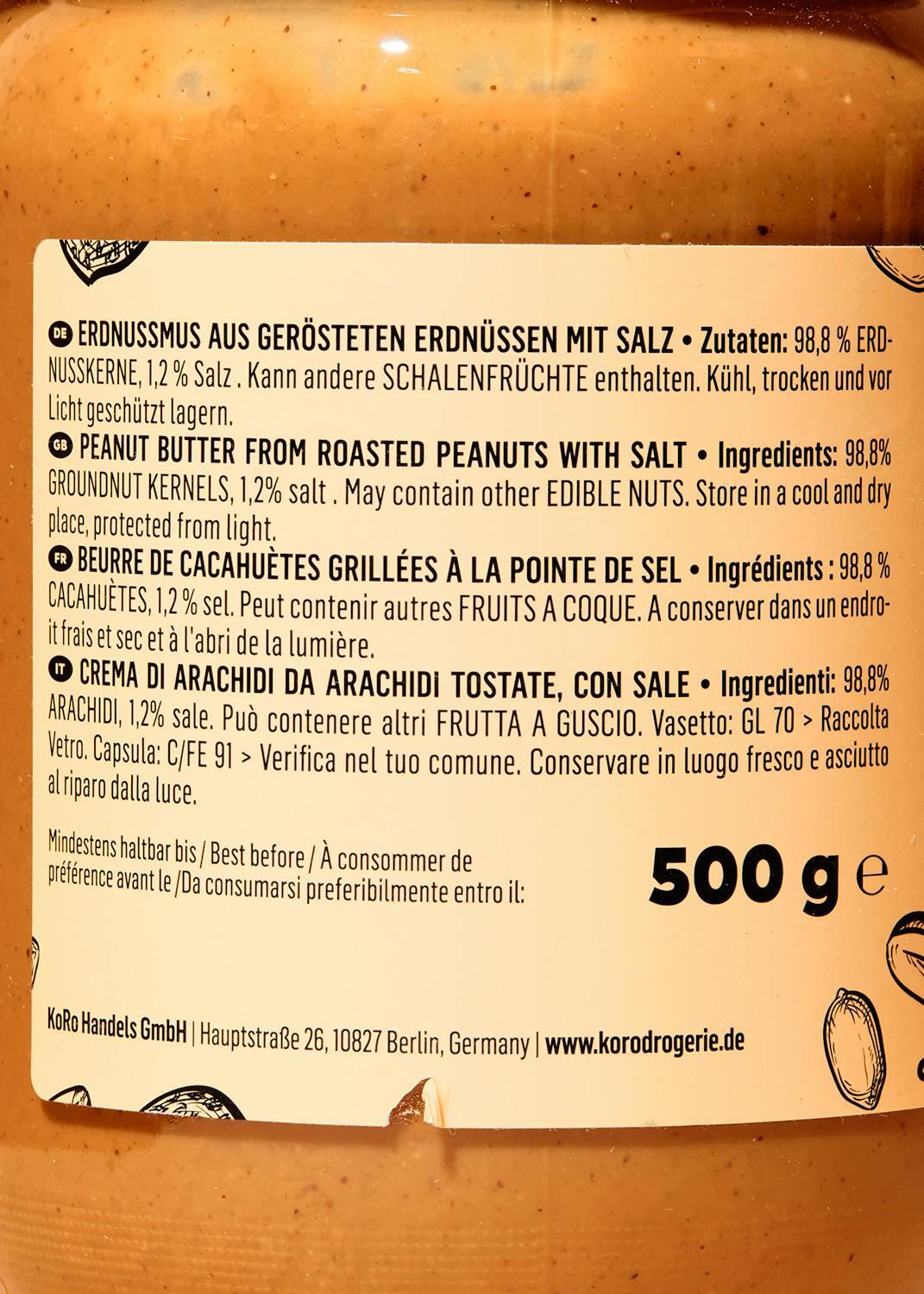 Purée de cacahuètes salée 6 x 500 g 4/7