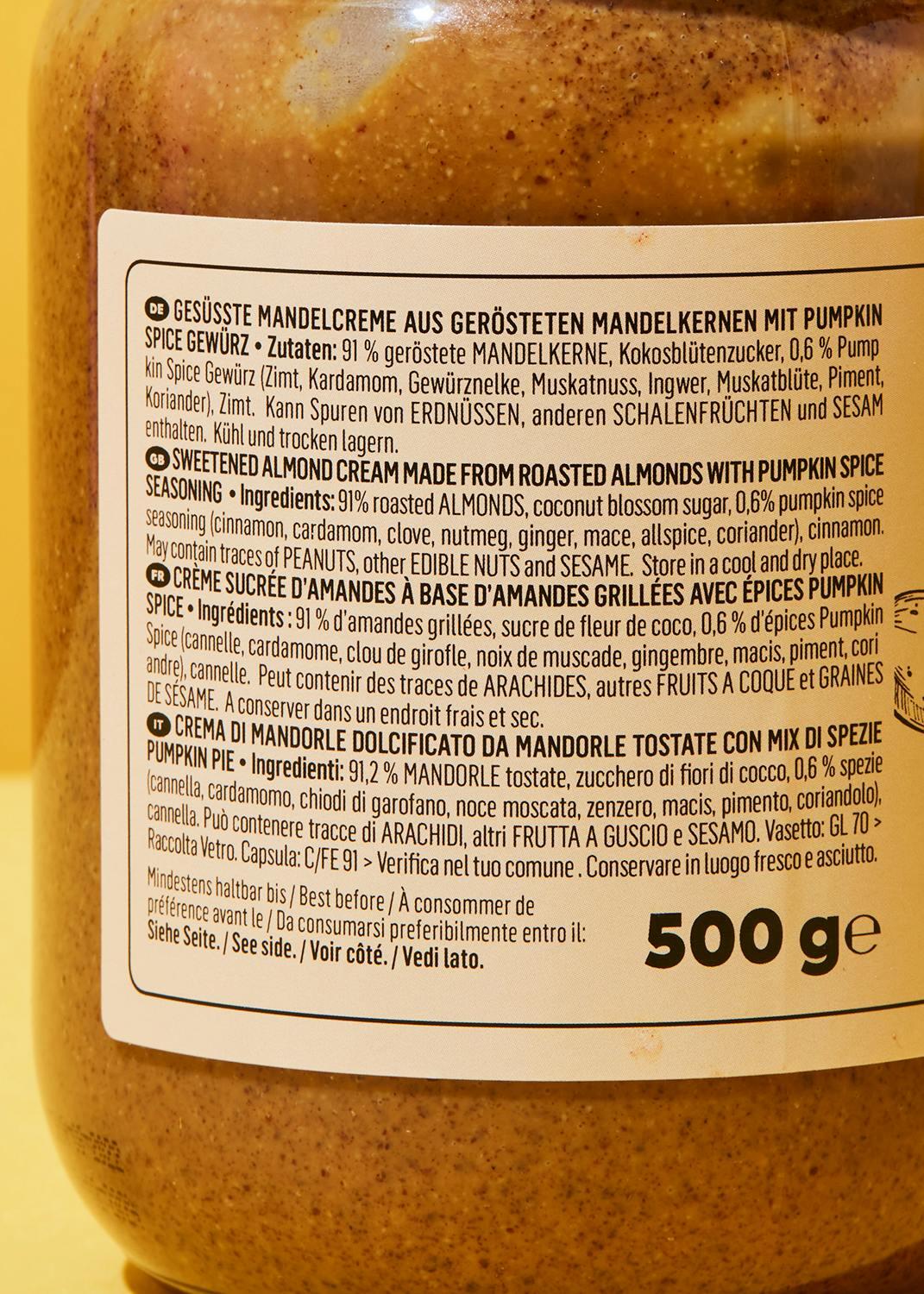 Purée d'amandes aux épices Pumpkin 500 g 4/7