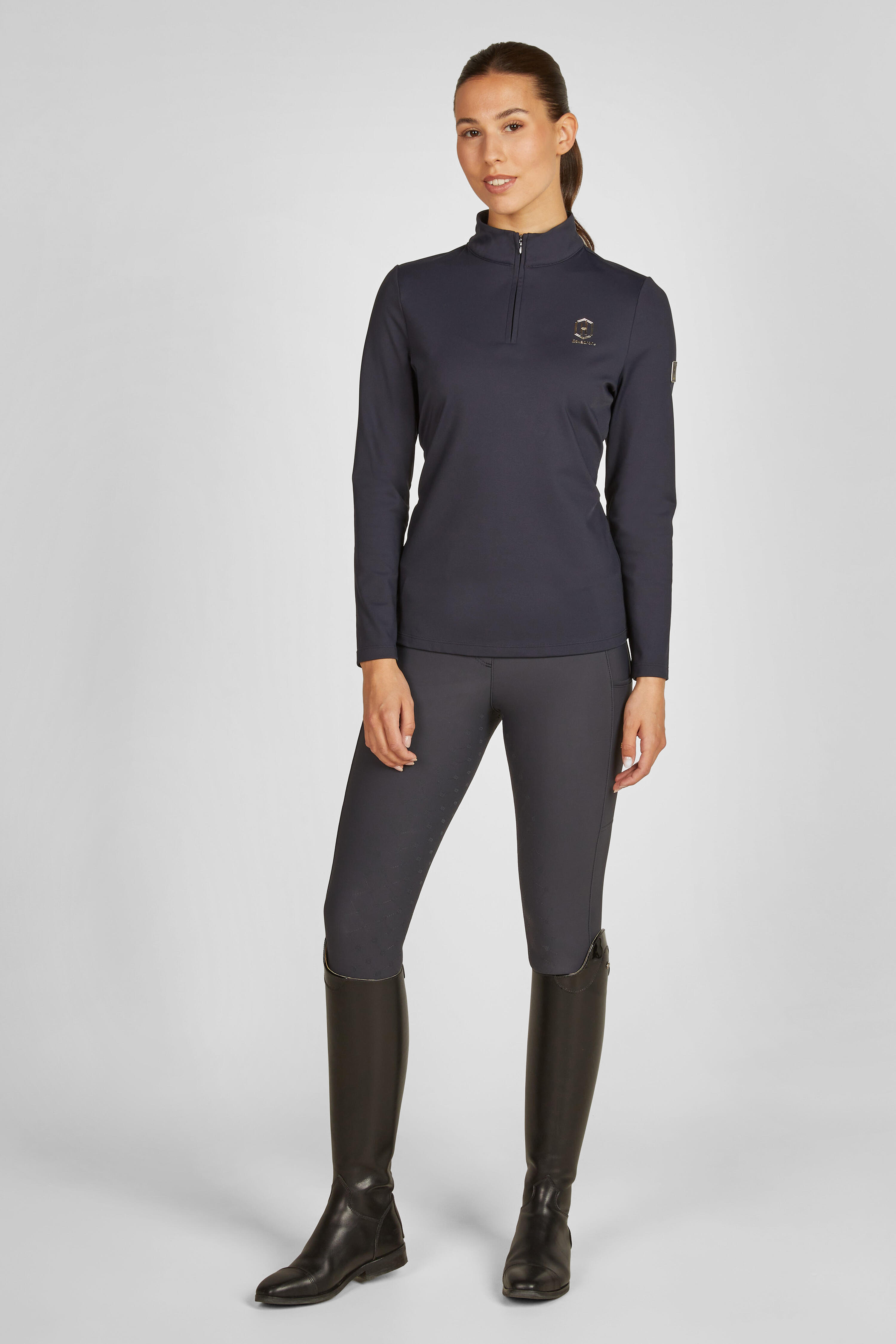 Half-Zip Shirt Damen Heritage dunkelblau 2/7