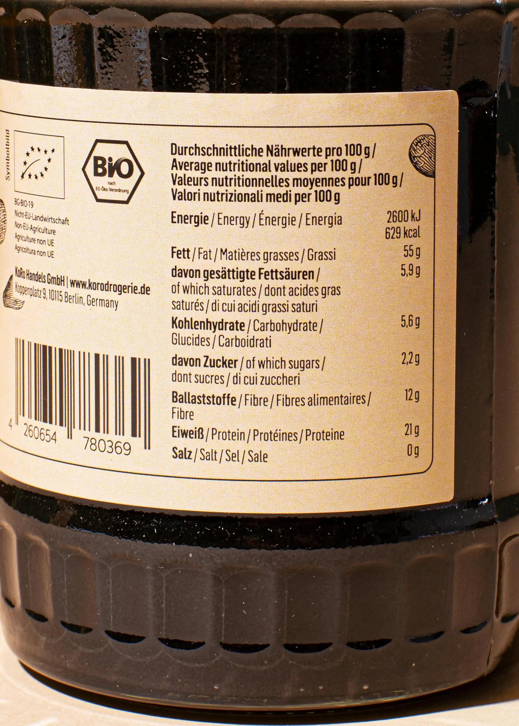 Purée de sésame noir (tahini noir) bio 6 x 500 g 5/7