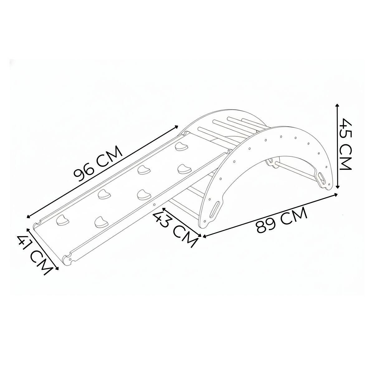 Moon Plus Indoor Kletterset Wippe & Rutsche 4/7