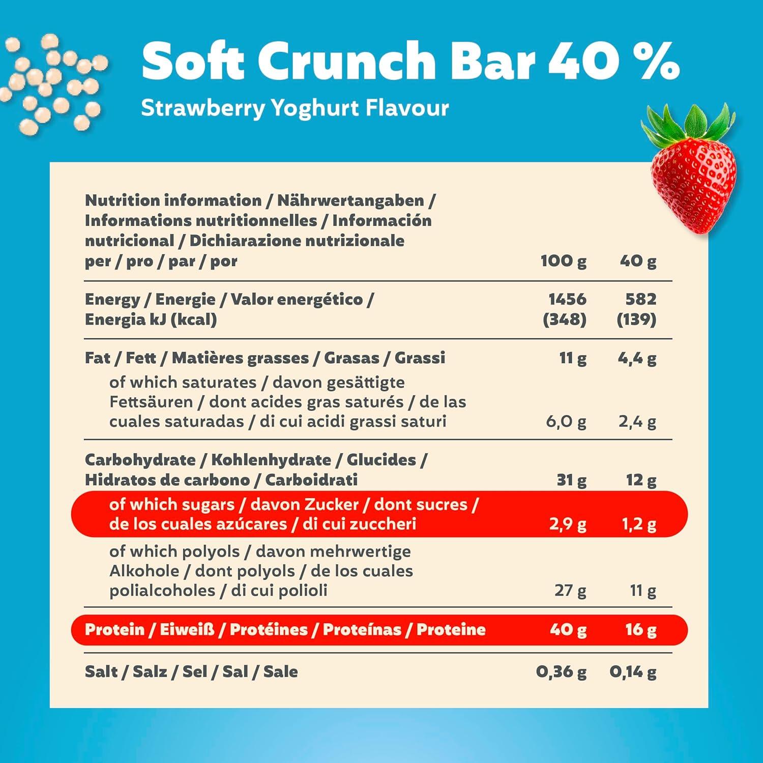 Soft Crunch Bar 40% 40g Premier Protein (lot de 12) 5/5