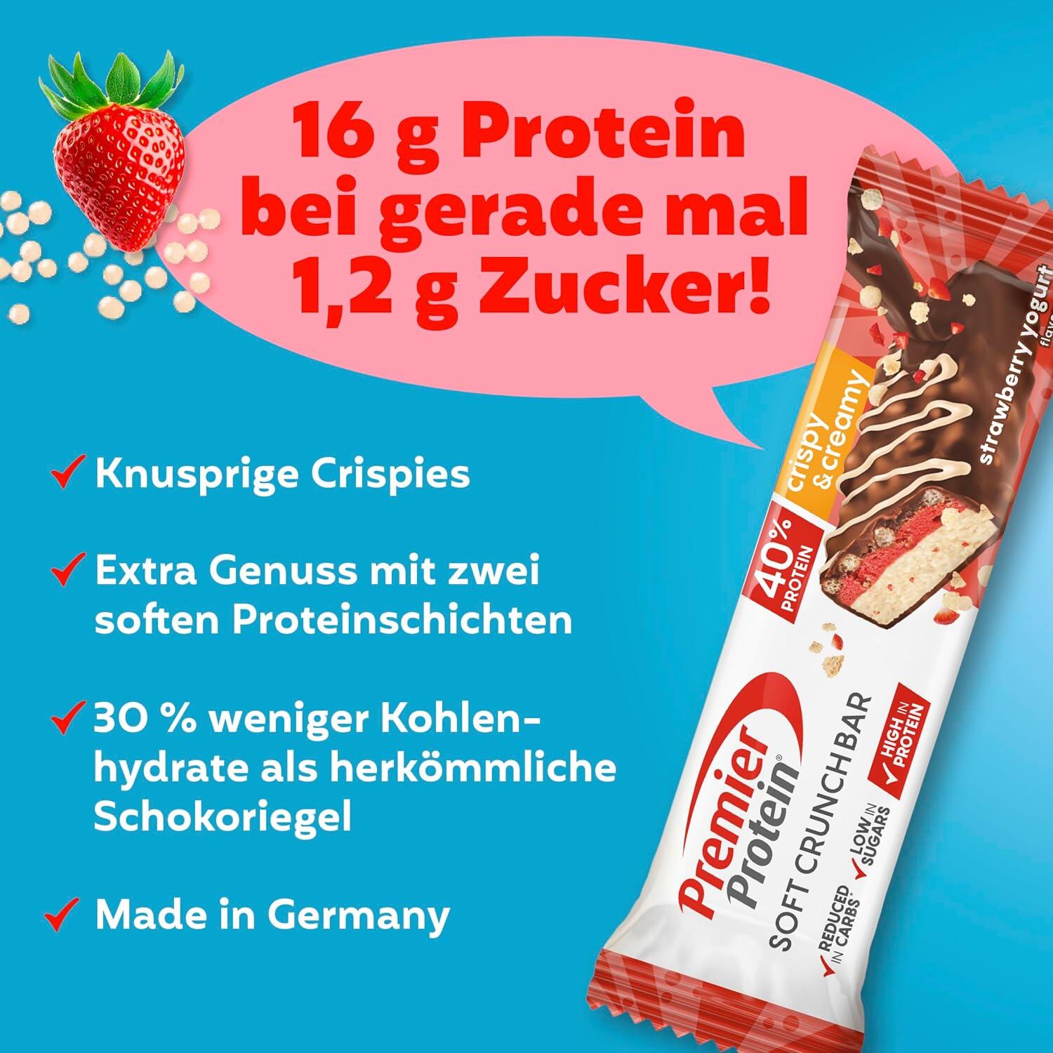 Soft Crunch Bar 40% 40g Premier Protein (lot de 12) 4/5