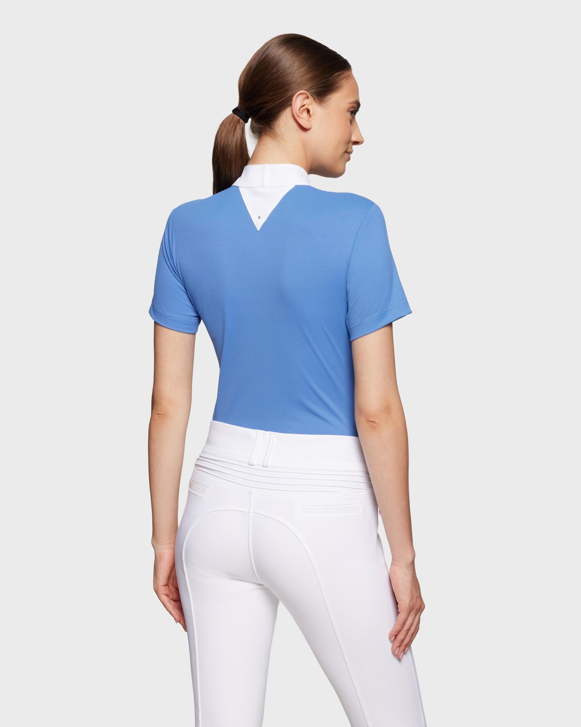 Turniershirt Damen Jeanne sky blue 3/4