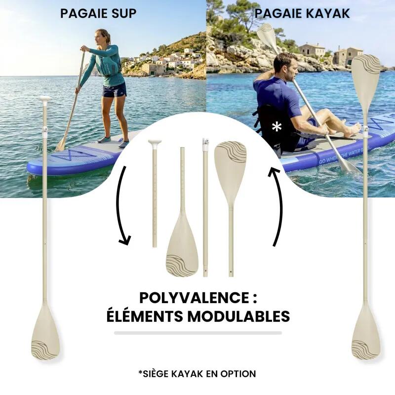 SUP Kayak Gonfiabile Airgliss 11' MOON - Full Pack 2-in-1 - Max 170kg 2/6