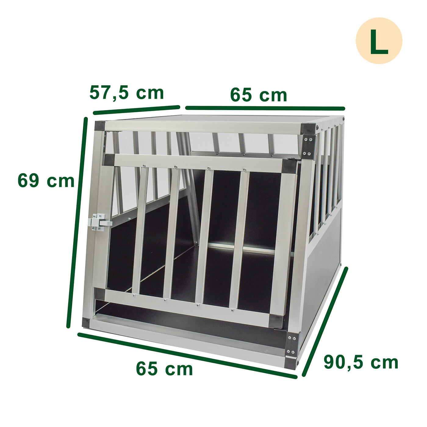 Cage renforcée pour chien taille L 69 x 90,5 x 65 - 1 porte 2/6