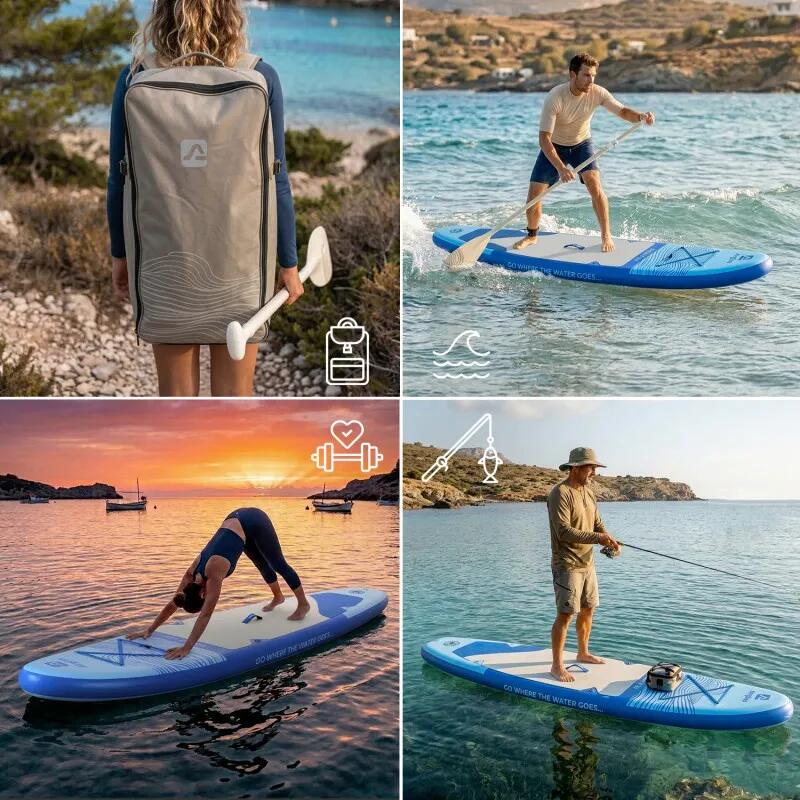 SUP Kayak Gonfiabile Airgliss 11' MOON - Full Pack 2-in-1 - Max 170kg 4/6
