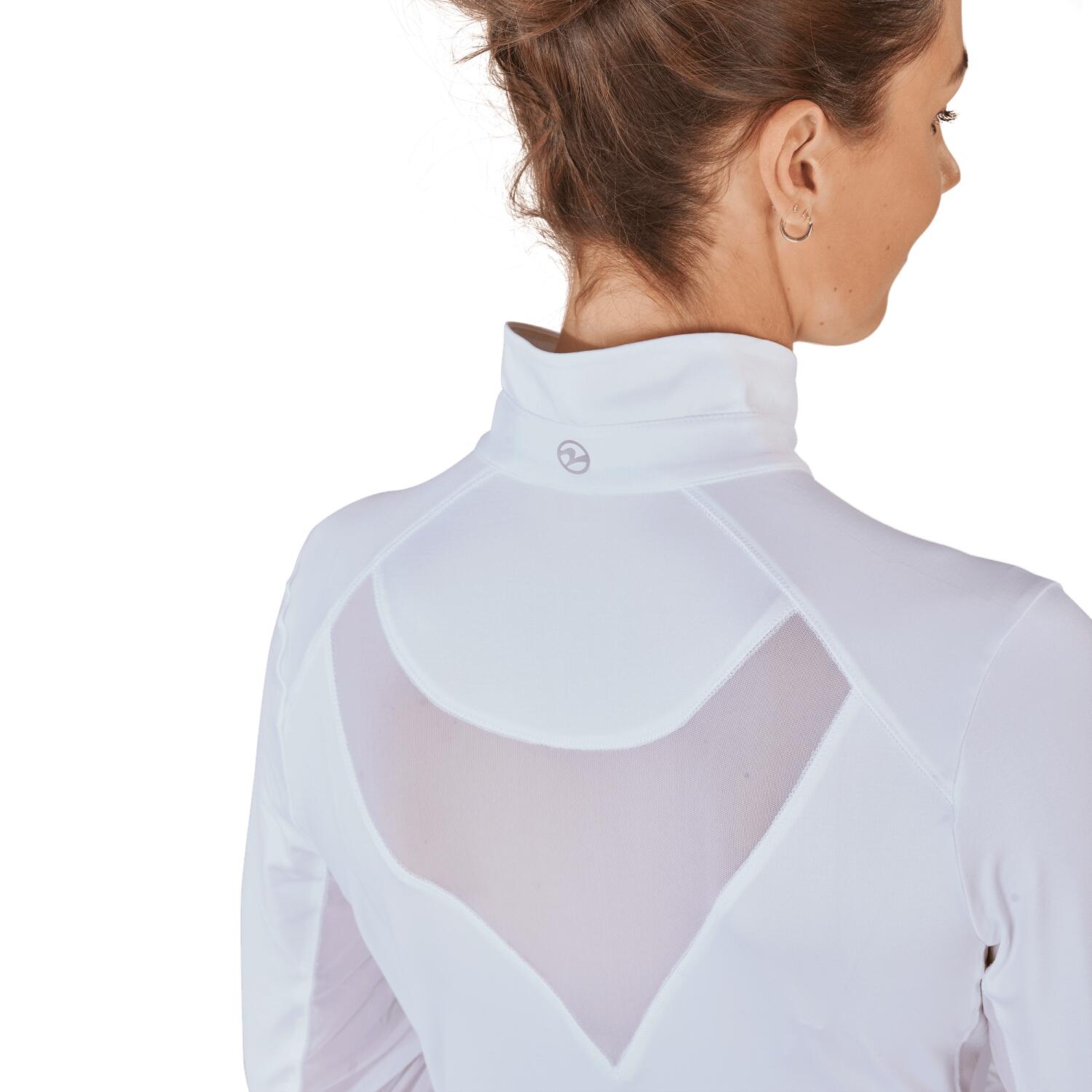 Turniershirt Damen Marabella mit Langarm weiß 2/6