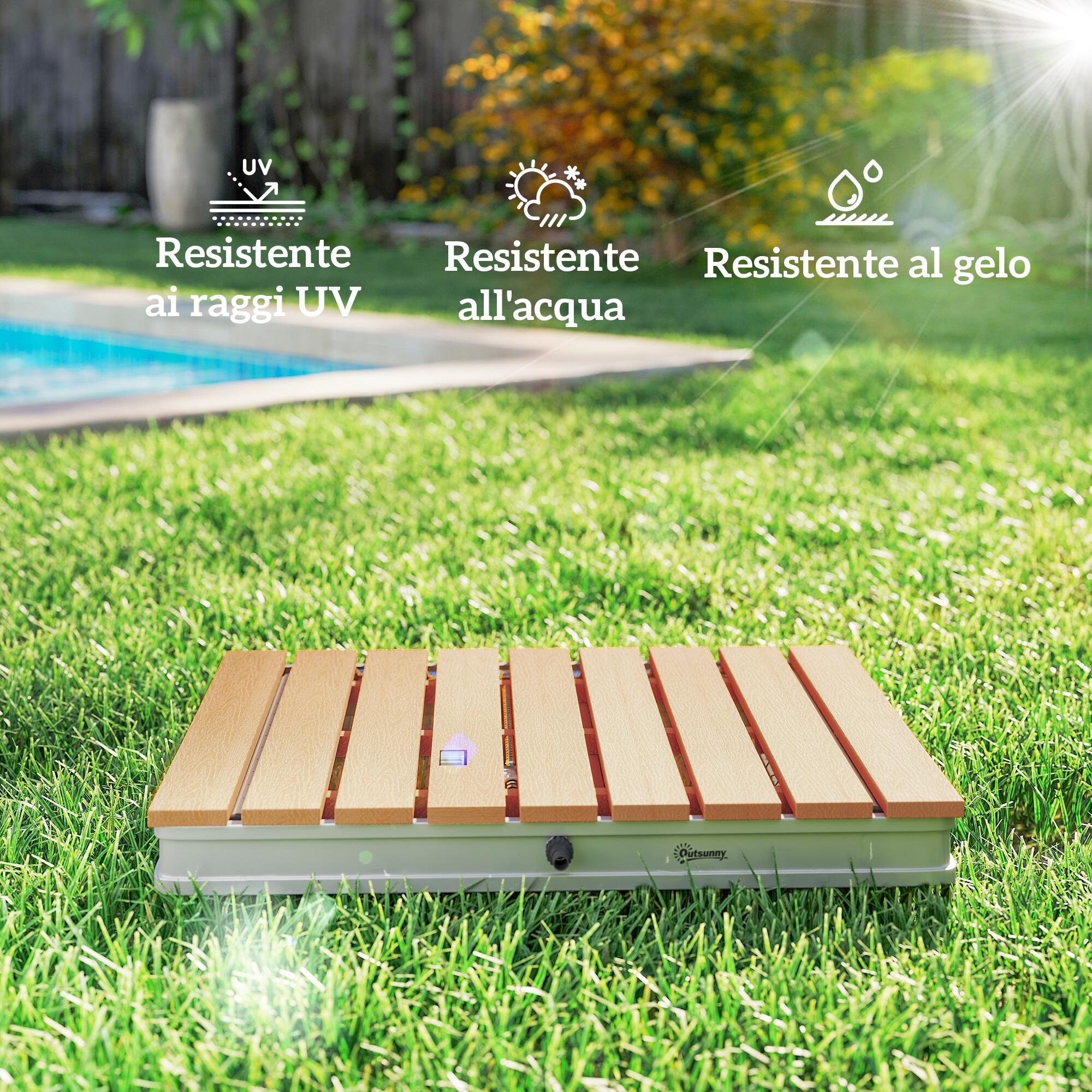 Outsunny Doccia da Esterno Portatile Altezza 4 m Getti Regolabili 70x55cm 6/7