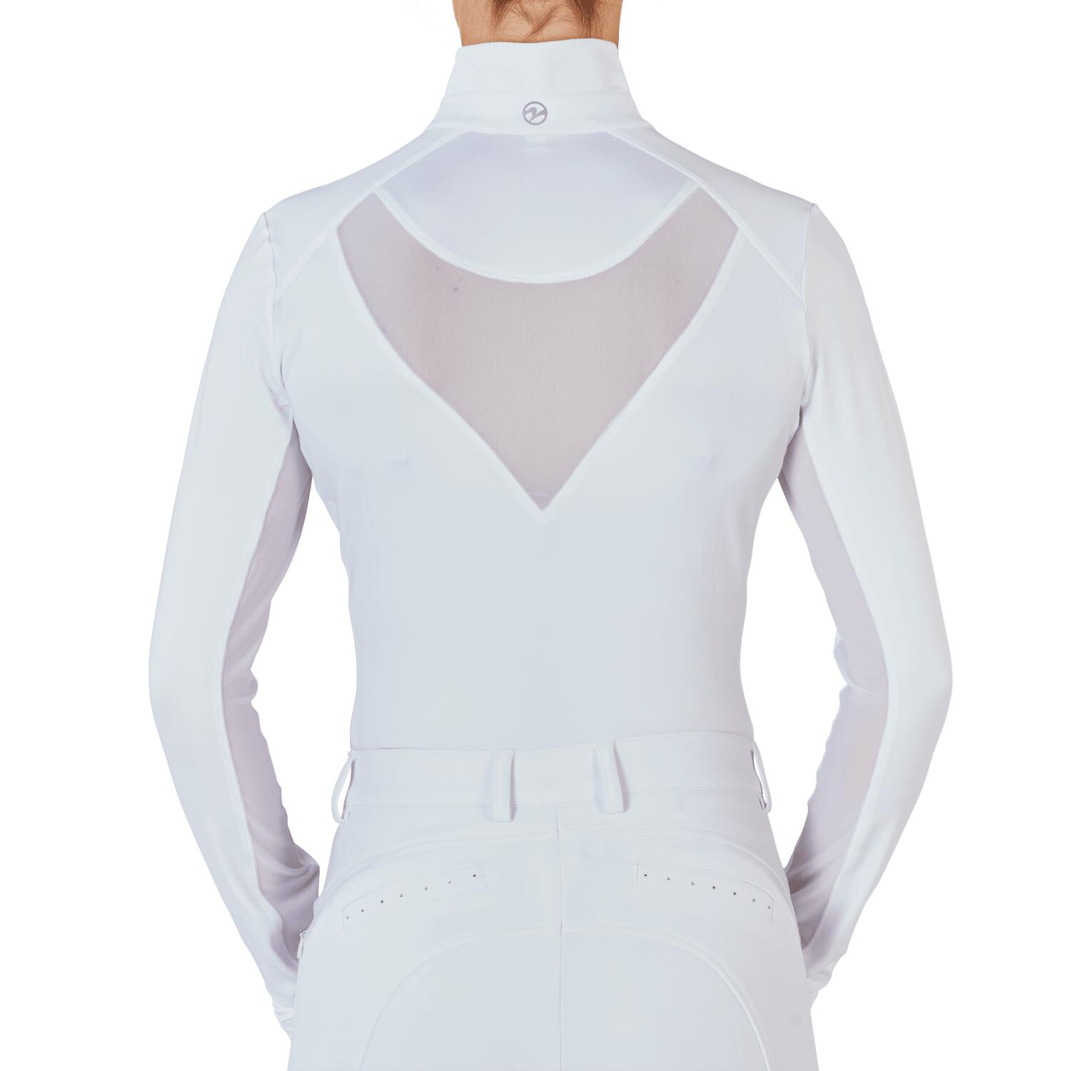 Turniershirt Damen Marabella mit Langarm weiß 3/6