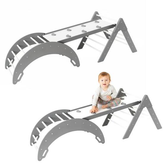Aire de jeux intérieure Moon Max en bois 4 en 1 pour enfants
