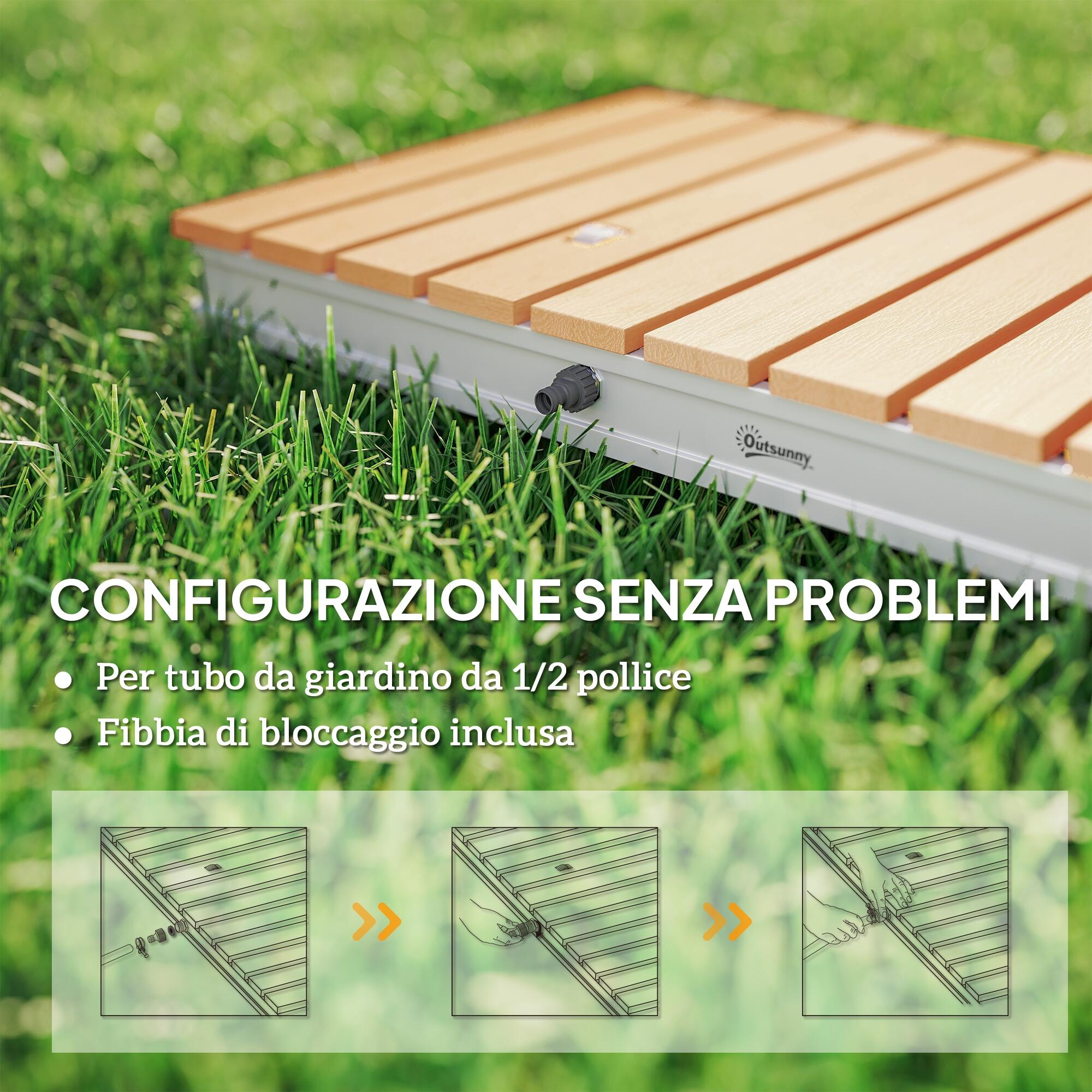 Outsunny Doccia da Esterno Portatile Altezza 4 m Getti Regolabili 70x55cm 7/7