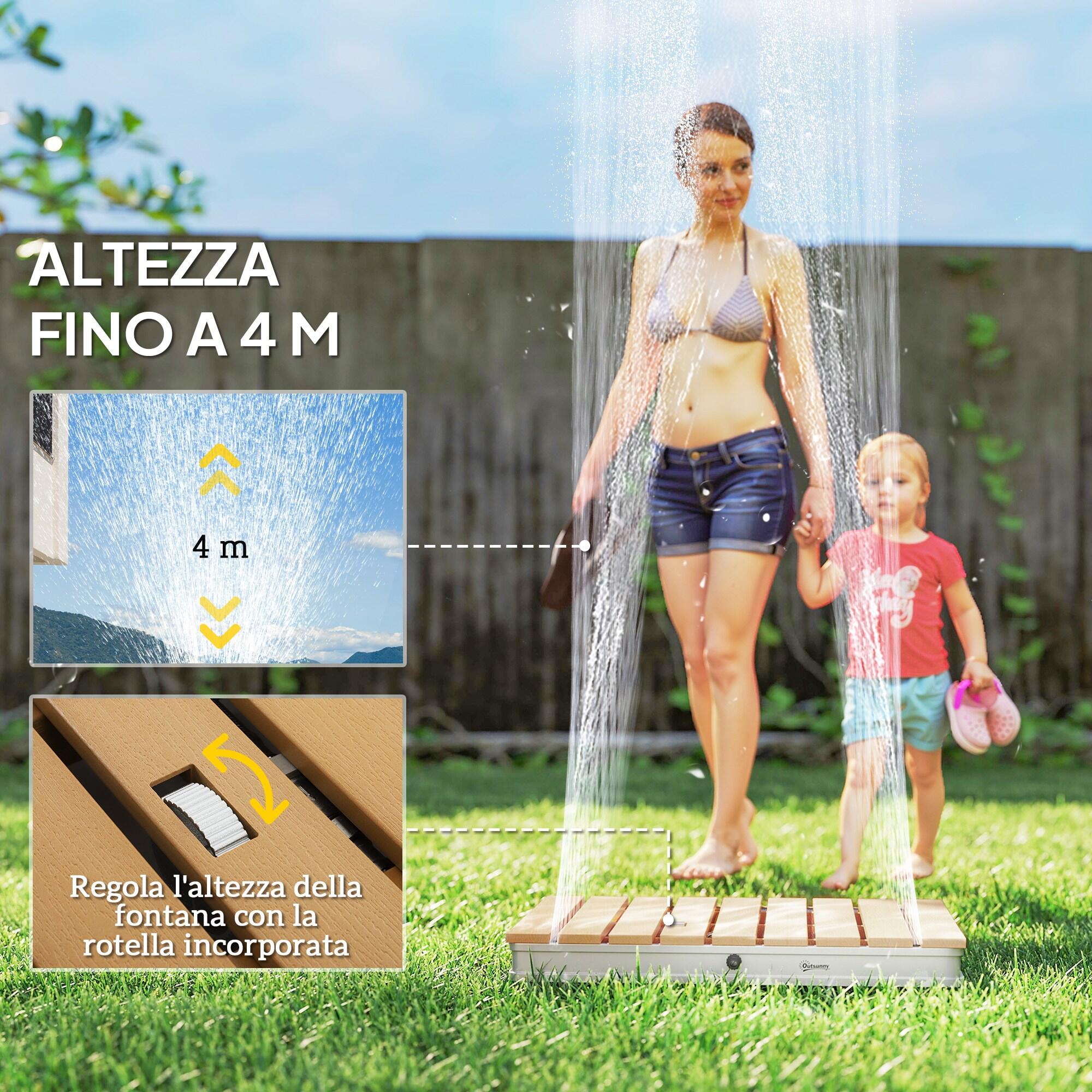 Outsunny Doccia da Esterno Portatile Altezza 4 m Getti Regolabili 70x55cm 5/7