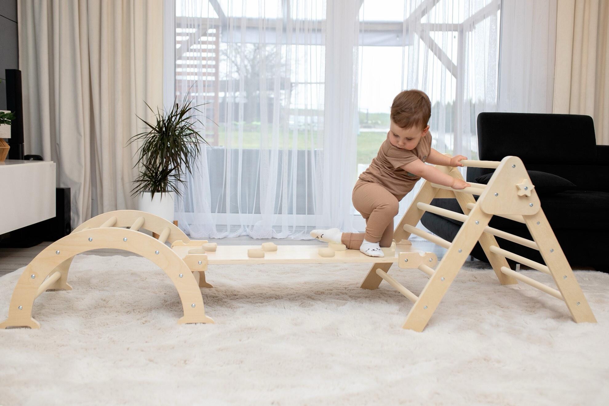 Lama Home 3in1 Kletterset mit Rutsche, Weiß 3/7