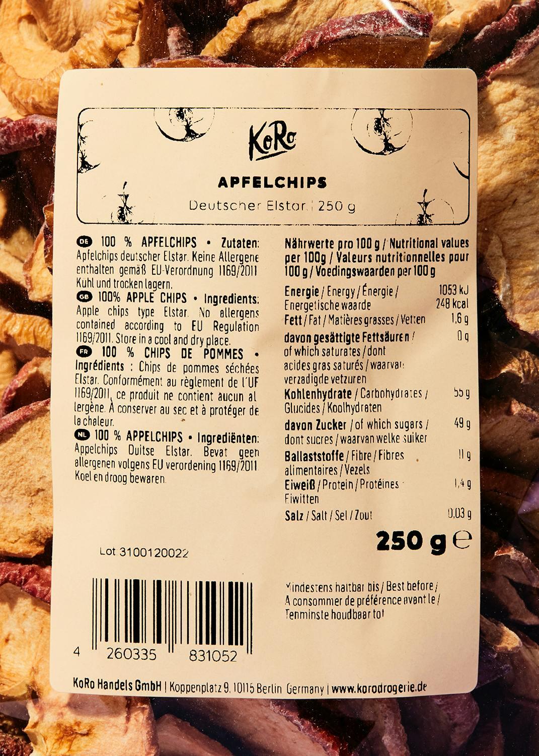 Chips de pommes séchées Elstar 250 g 4/7