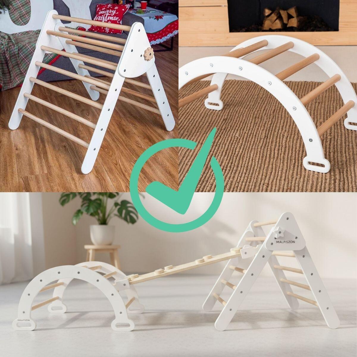 Lama Home 3in1 Kletterset mit Rutsche, Weiß 6/7