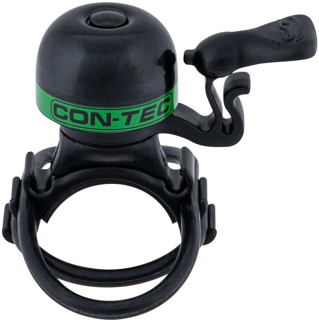 CONTEC dzwonek rowerowy Mini Bing, czarno-zielony, Ø 23 mm