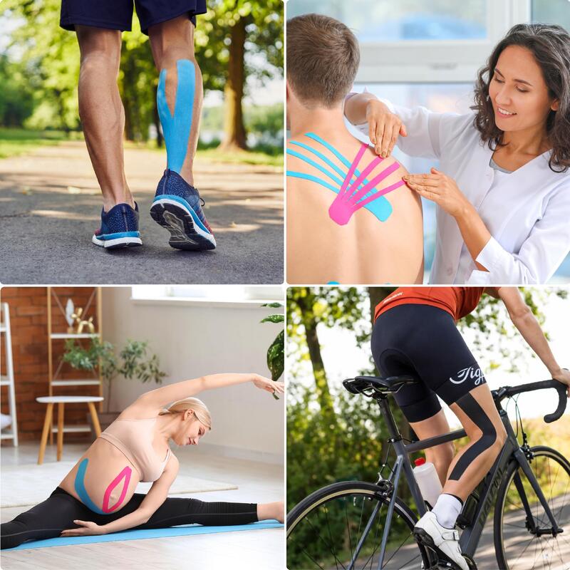 Bandă kinesiologică medicală pentru corp Revity Kinesio Tape 5 xm x 5 m, 3 buc