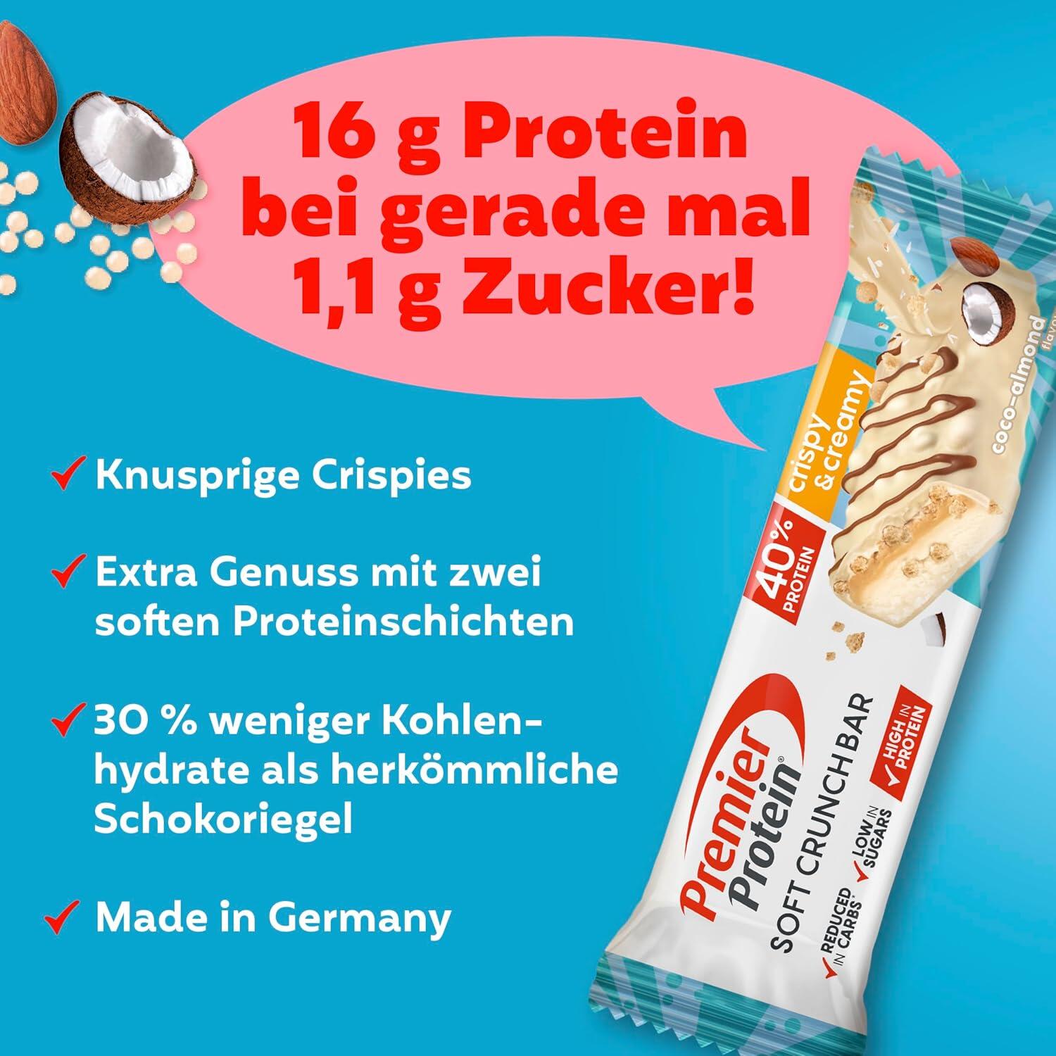 24x40g Energieriegel Soft Crunch Bar 40% Coco Almond 3/5