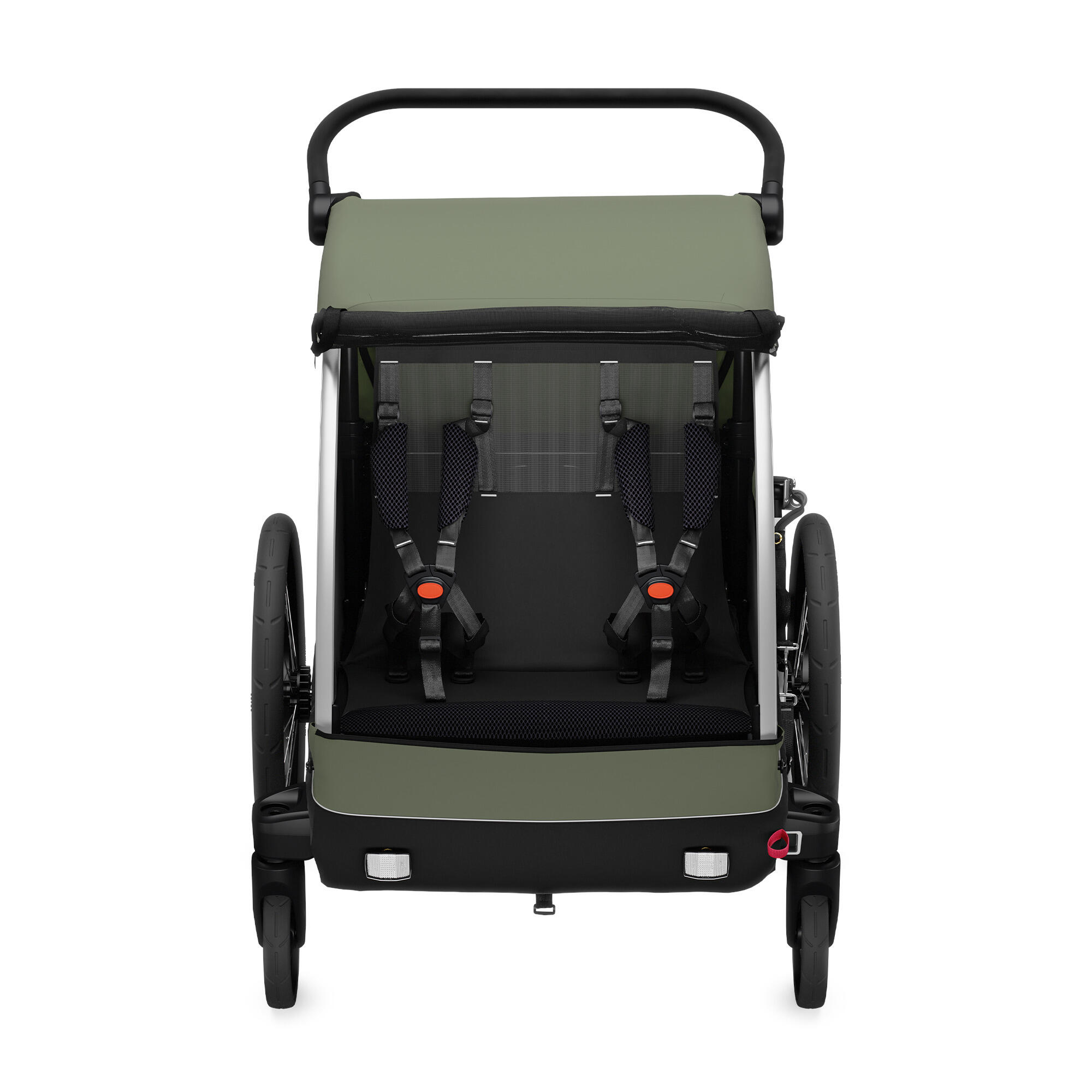 Remolque de bicicleta THULE Courier en verde vintage 5/7