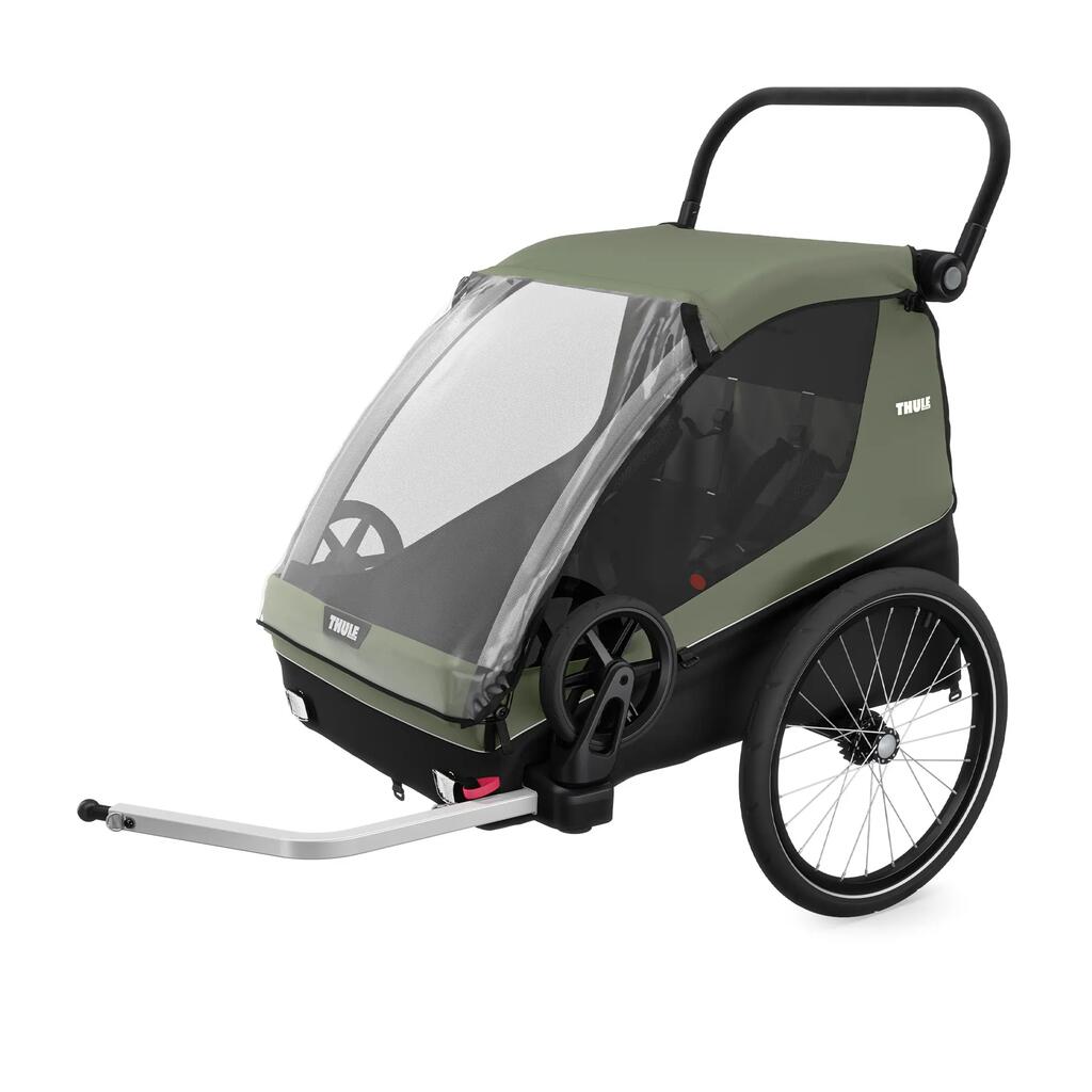 THULE bicycle trailer in vintage green