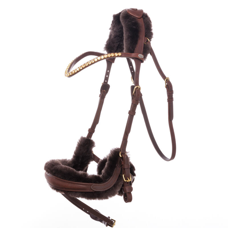 Fourreau de bridon doublure en cuir d'agneau Kavalkade Caliano Via 2/3