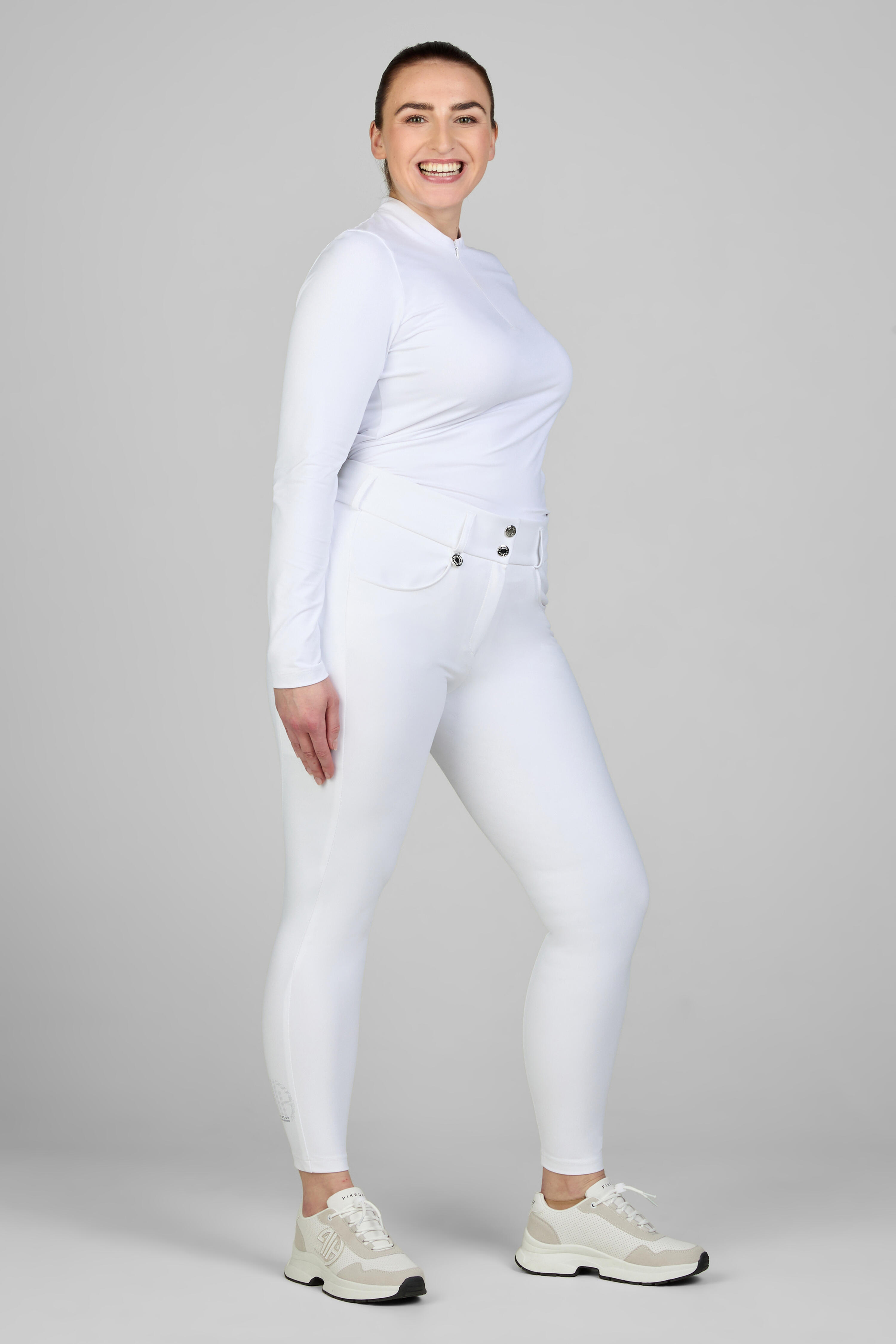 Reithose Damen Amia Sd mit Vollgrip weiß 6/7