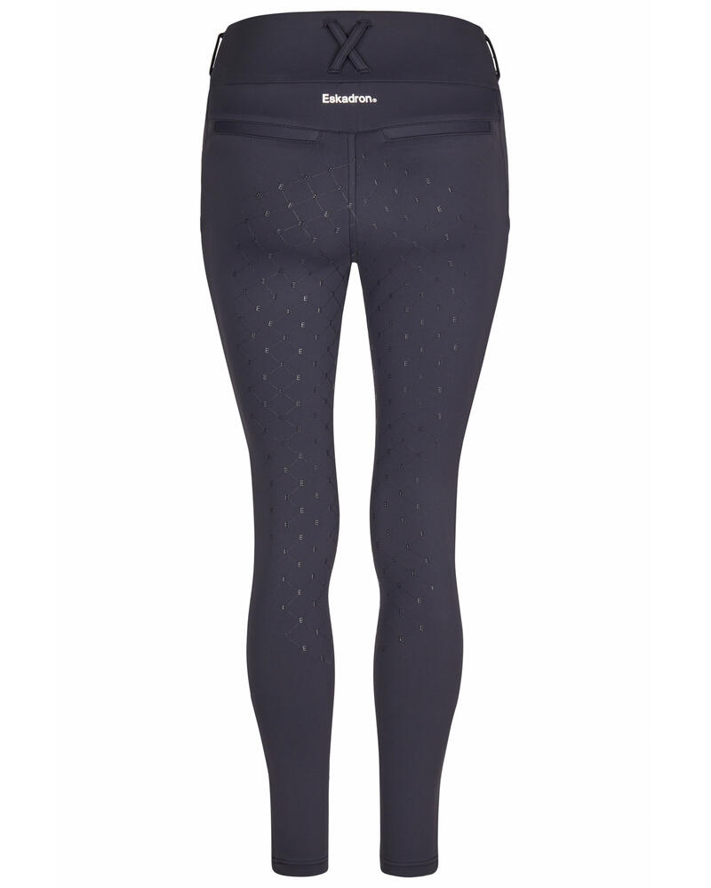 Reitleggins Damen Classic Sports Vollgrip dunkelblau 2/6