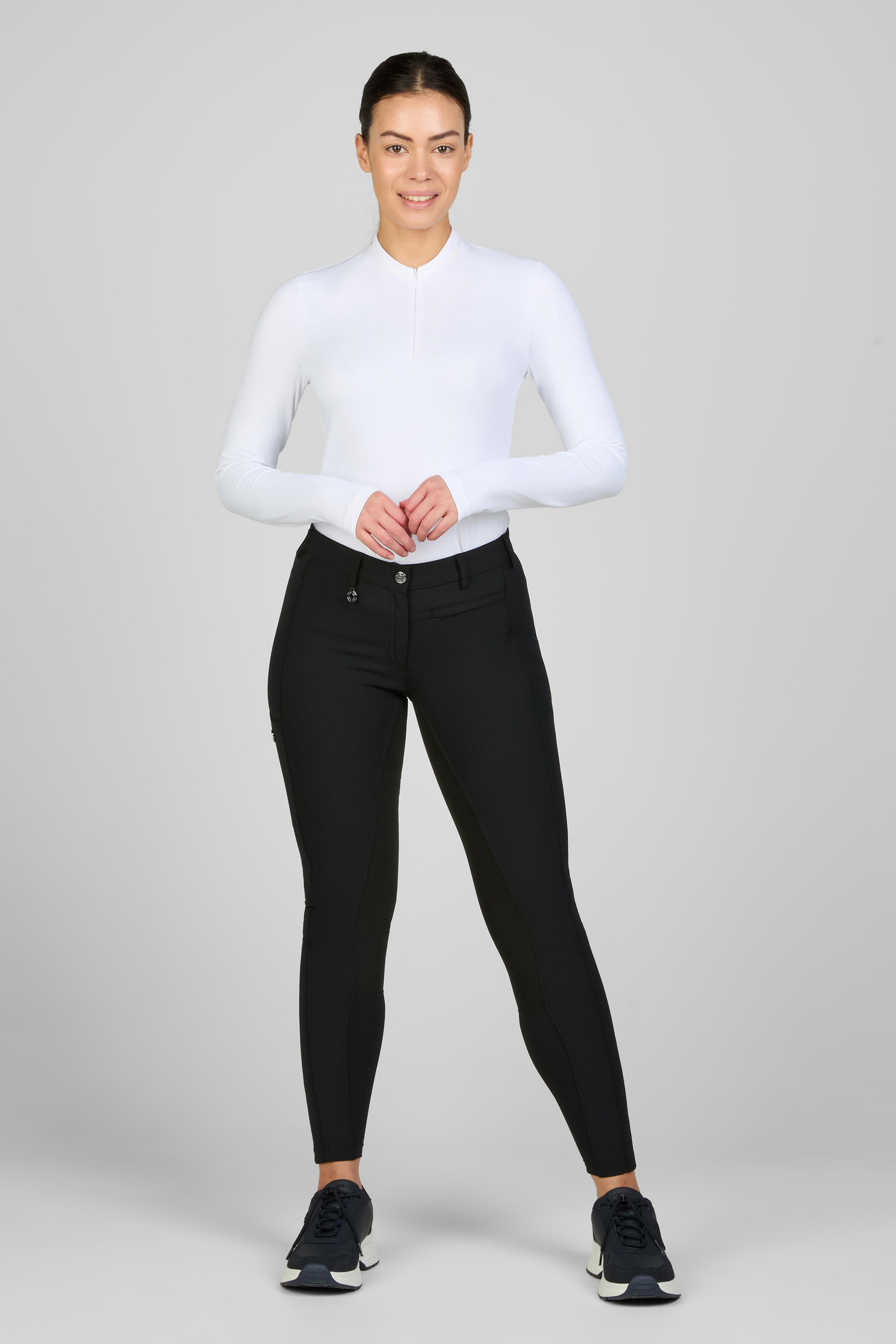 Reithose Damen New Lugana Kunstleder Ganzbesatz nightblue 6/7