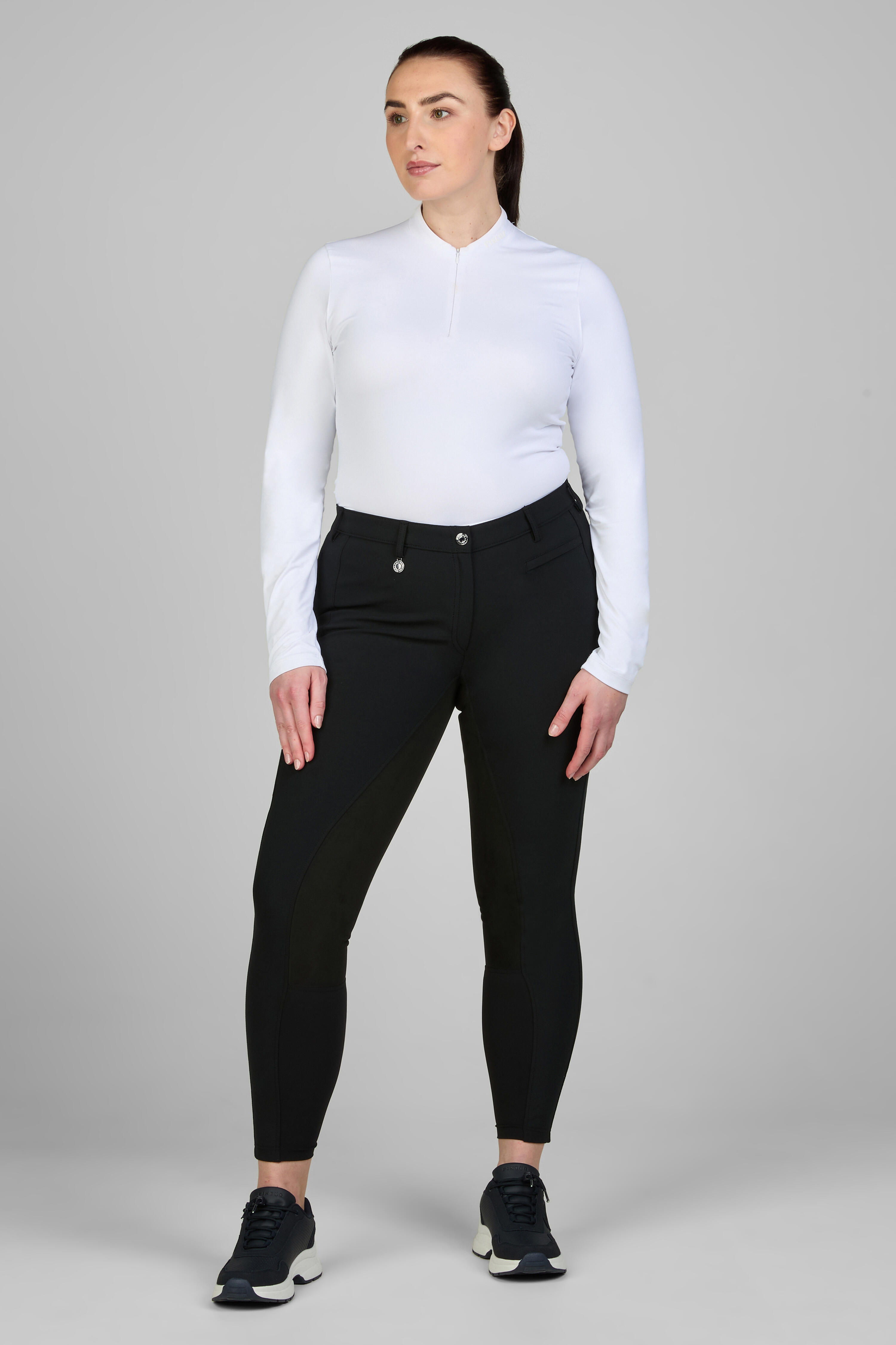 Reithose Damen New Lugana Kunstleder Ganzbesatz nightblue 5/7