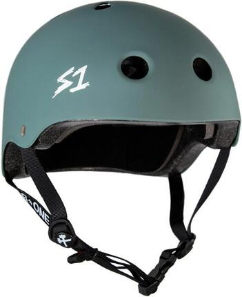 Casque de Protection Skateboard - Taille M - Finition Vert Foncé Mat
