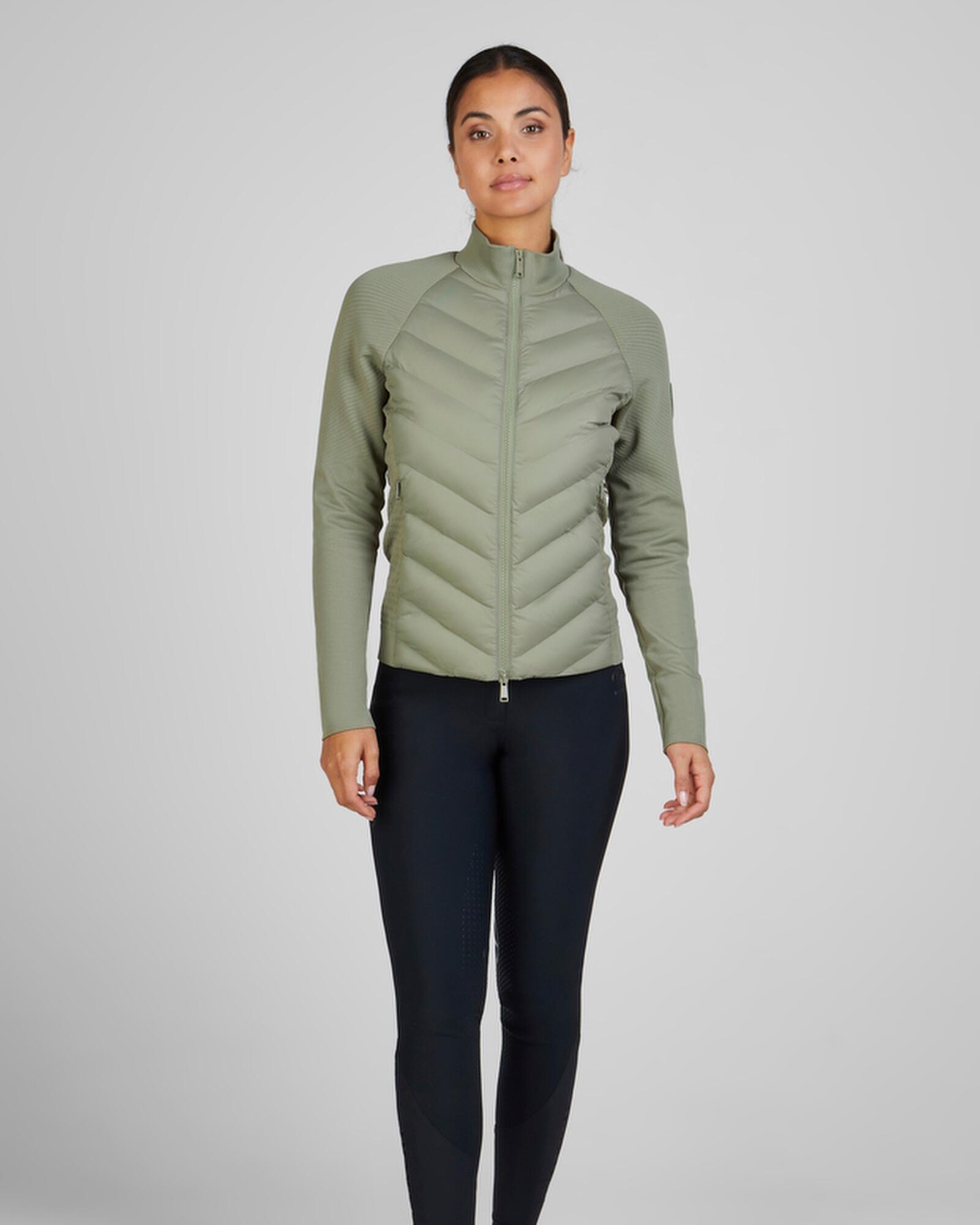 Jacke Damen Hybrid Athleisure  light moss 6/7