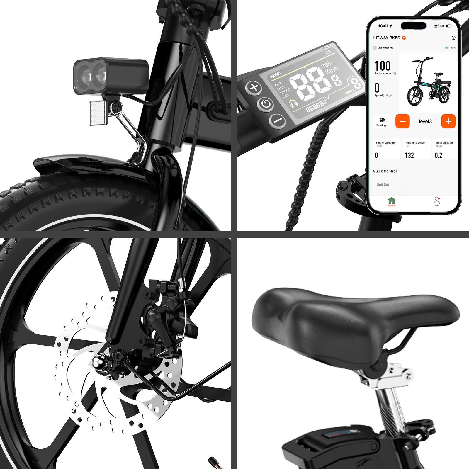 Vouw e-bike 16" 13ah 100km BK5 APP 6/7