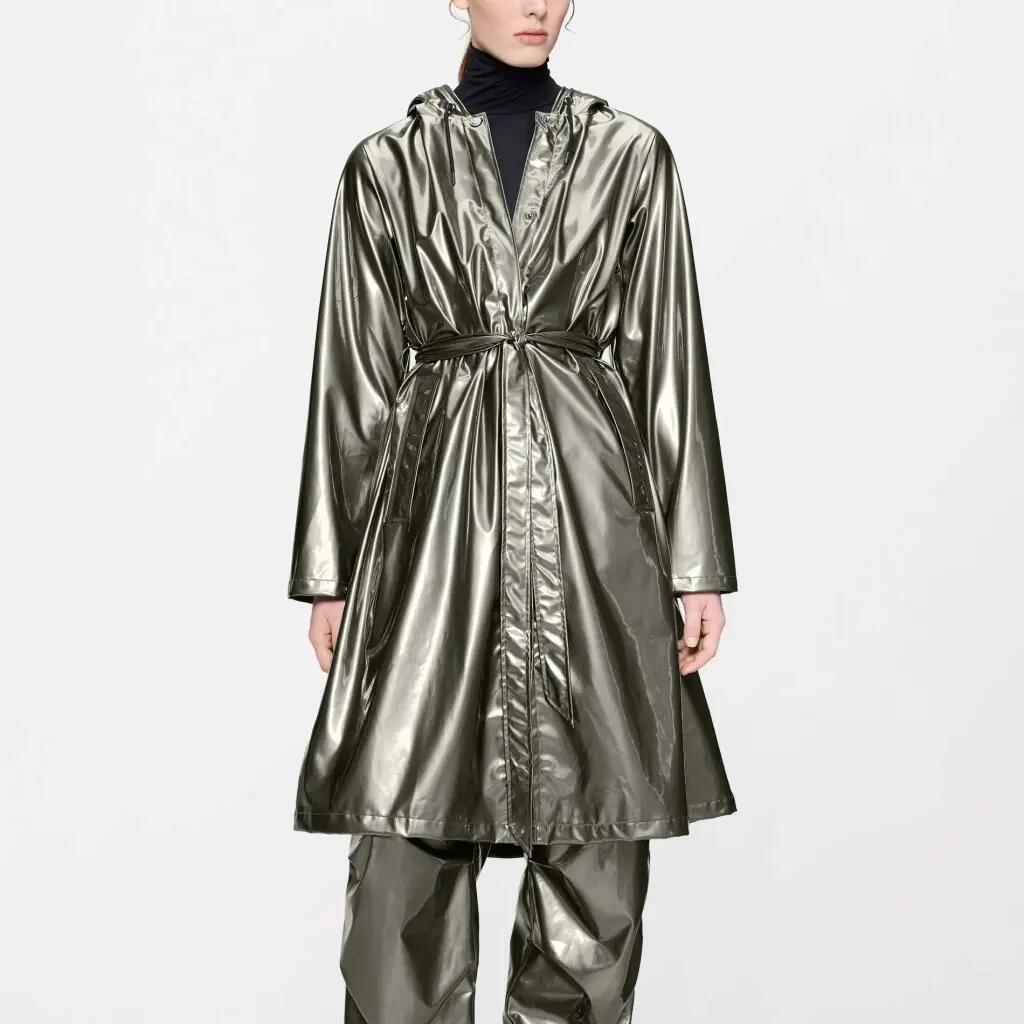 Kurtka RAINS A LINE LONGER W JACKET W3 Srebrny 3/5