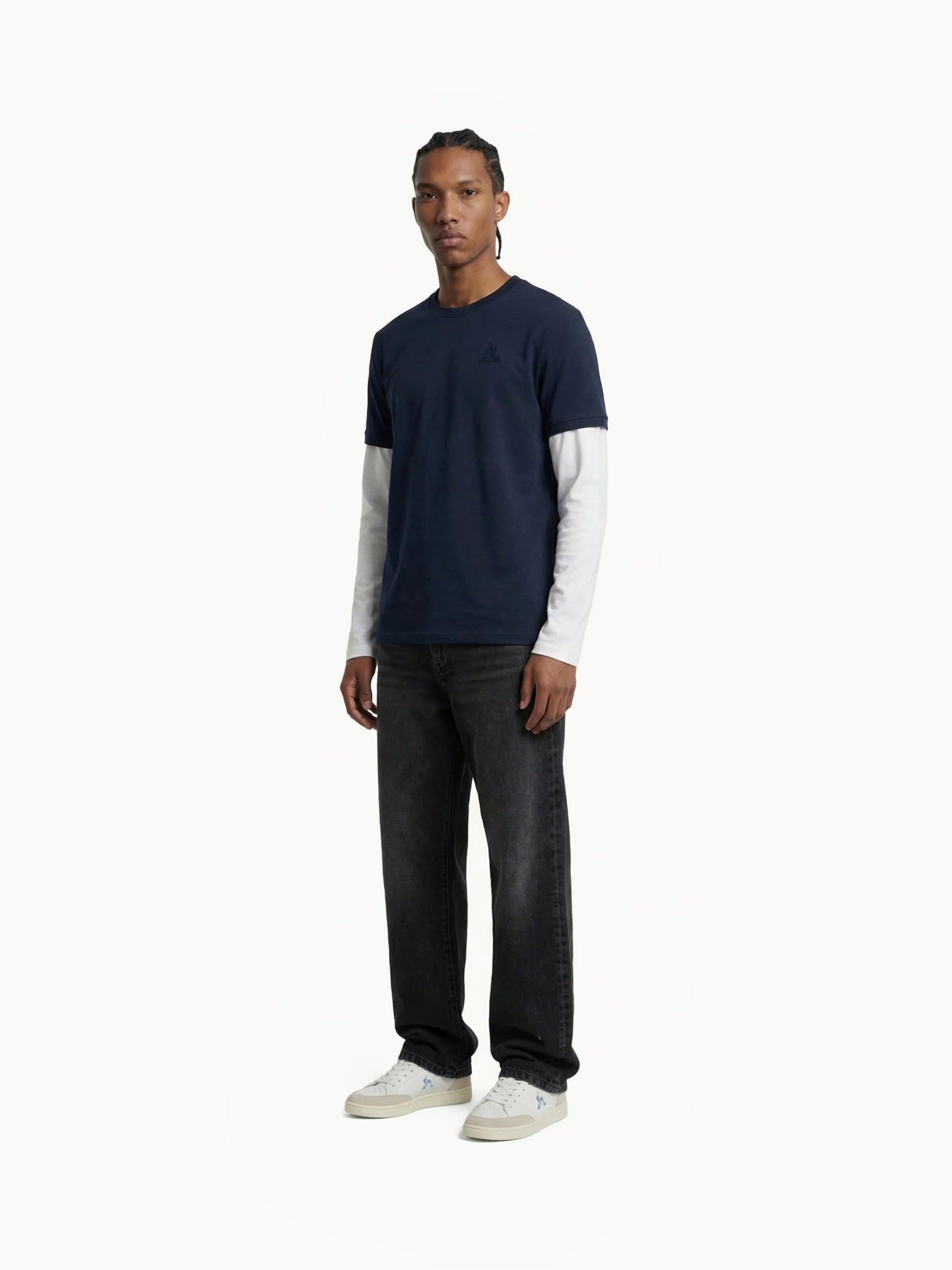 T-shirt Essentiel en jersey de coton Essentiels ton/ton 4/7